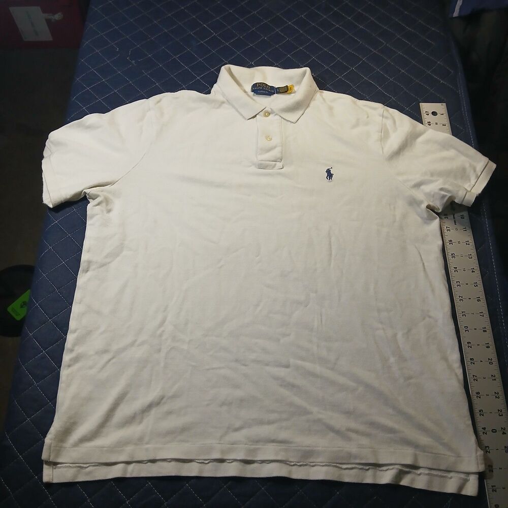 Ralph Lauren Men's White Polo Classic Fit Large L